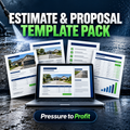 Pressure Washing Estimate and Proposal Template Pack