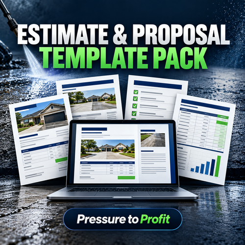 Pressure Washing Estimate and Proposal Template Pack